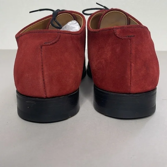 Bowen Of England Red Suede Lace Up Men's Shoes Size UK 9 US 10